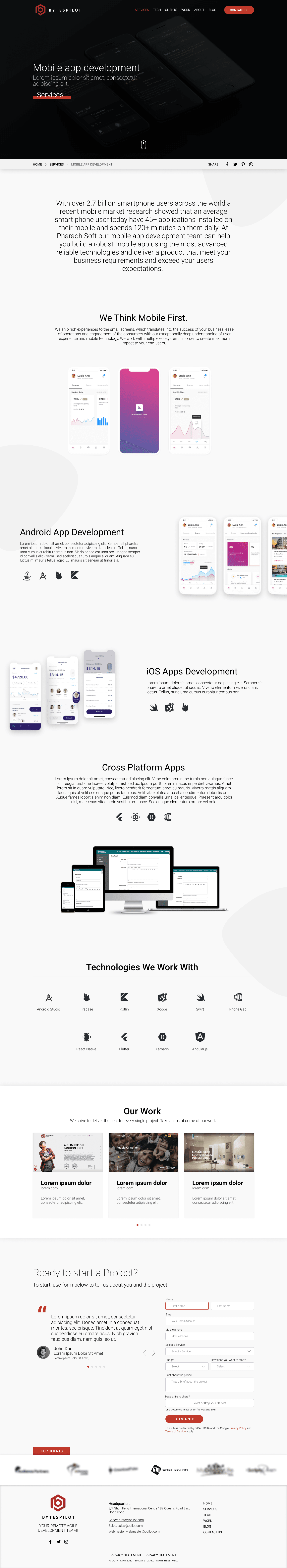 Mobile app development service detail
