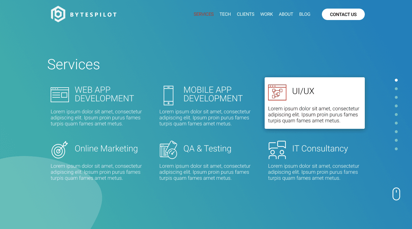 Services — web, mobile, UI/UX, marketing, QA, IT consultancy