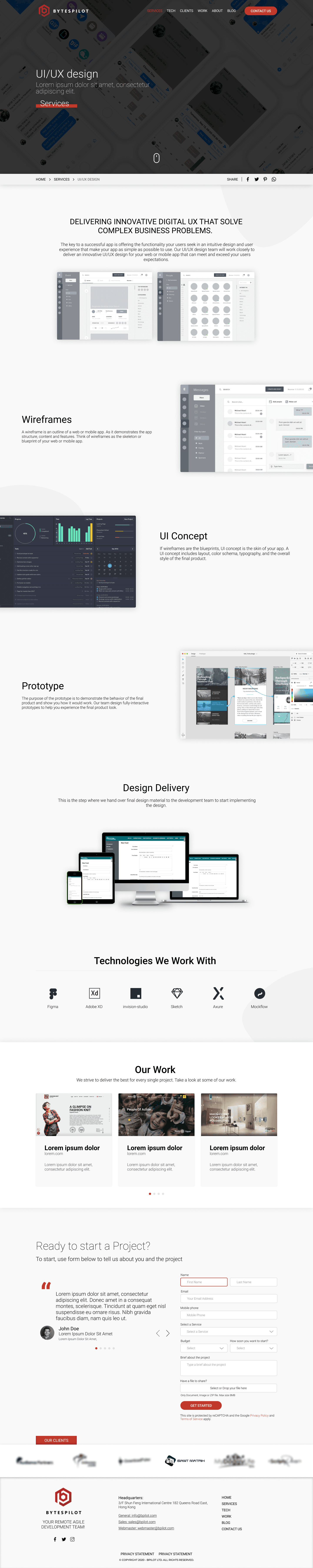 UI/UX service detail