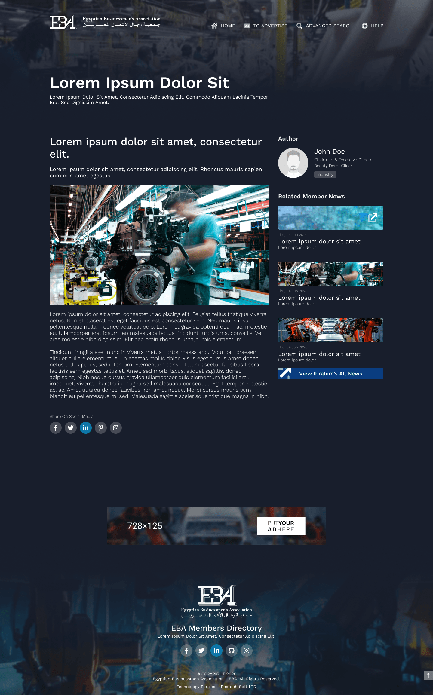 Member news — articles tied to a member profile