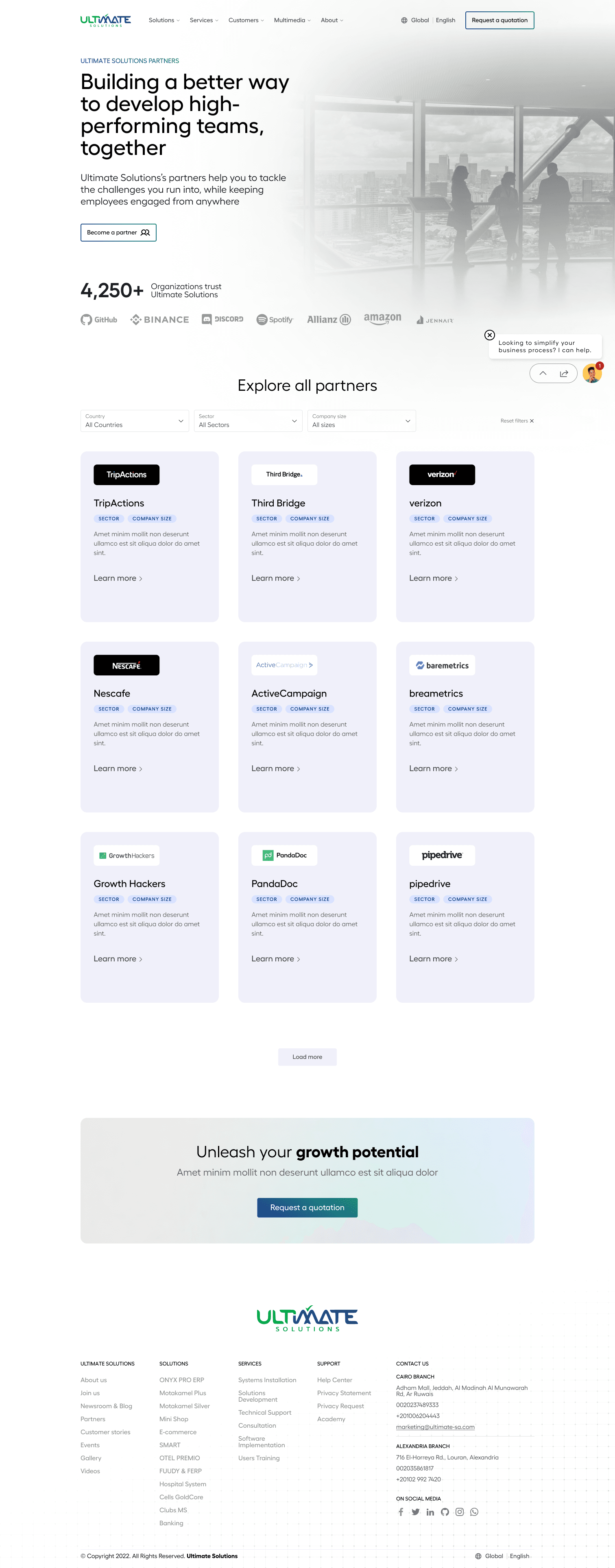 Partners — technology and integration partners