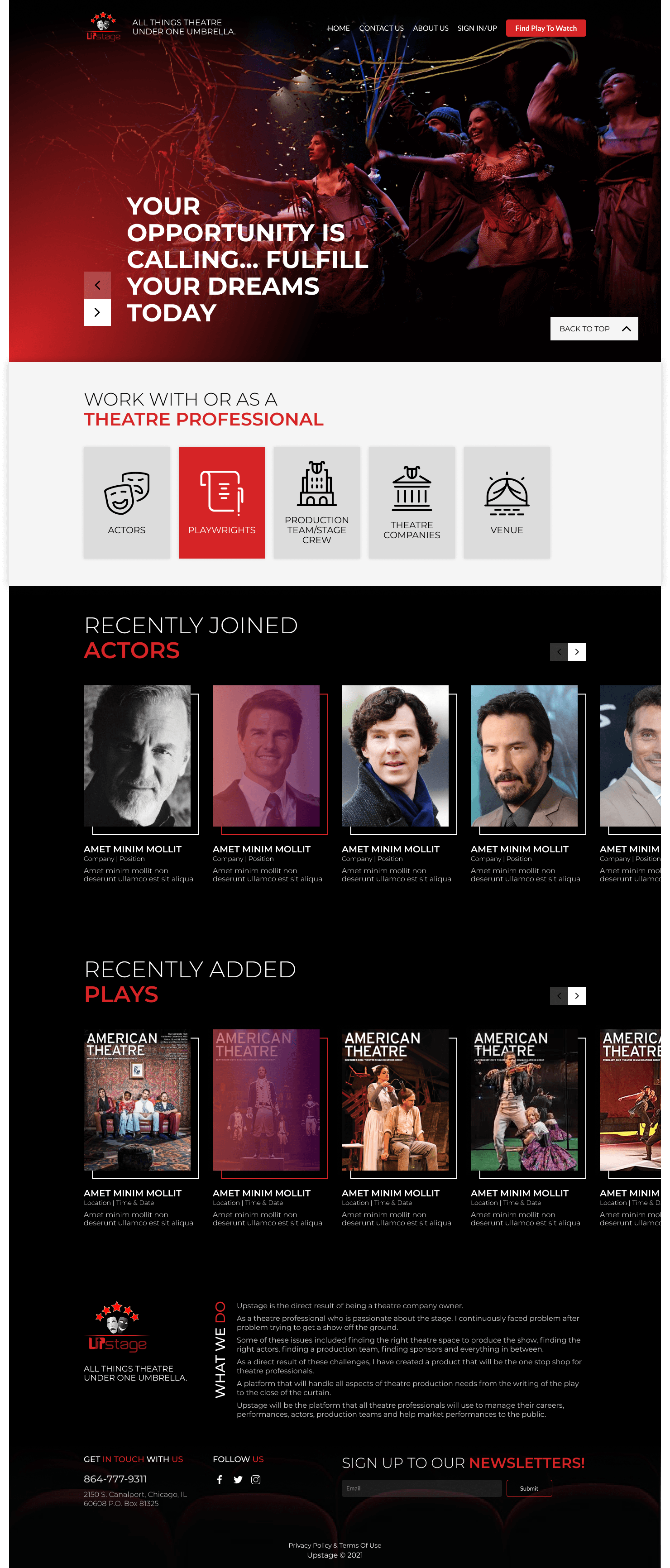 UPStage — desktop