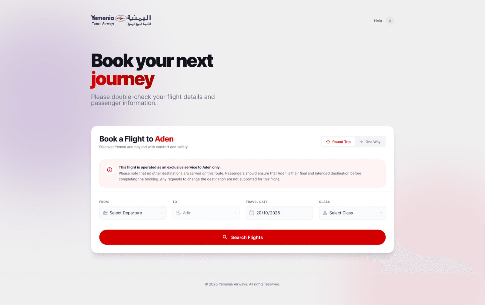 Yemenia Airways — detail